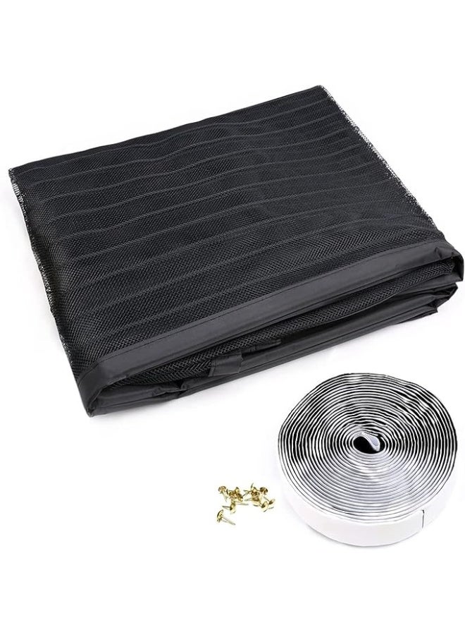 DUNISO Magic Mesh Magnet Fly Screen Door with Tie, 80x210cm Anti Mosquito Mesh Net,Reinforced with Full Frame  Magic Tape and Special Windproof Design,Insect Protection Door no Gap, Easy to Install Without Drilling (White) - Image 5